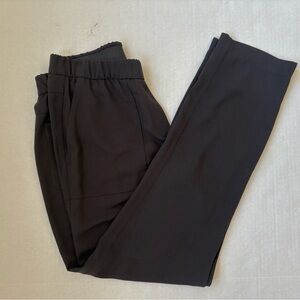 Theory Black Northsound Drapey Crepe Pants Ankle Elastic Waist Pull On Sz 6
